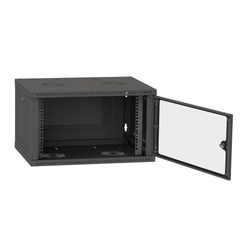 IPCOM CH-6U 600x350 RAL9005 glass cabinet